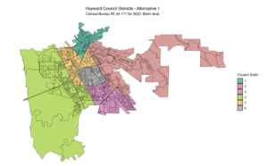 District map, Alternative 1